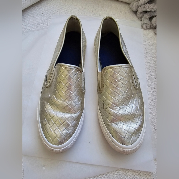 Sperry  Top-Sider Seaside Embossed Slip On‎ Shoes, Platinum, Size 7.5 - Picture 1 of 8